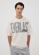 White oversized pure cotton T-shirt with front logo_0