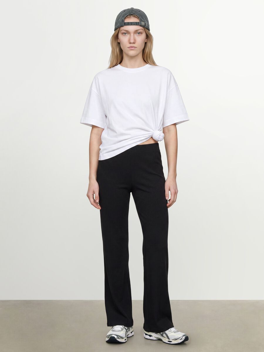 White oversized pure cotton short-sleeve T-shirt_2