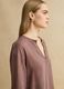 Regular fit multicolour striped linen-blend shirt with a Mandarin collar_0