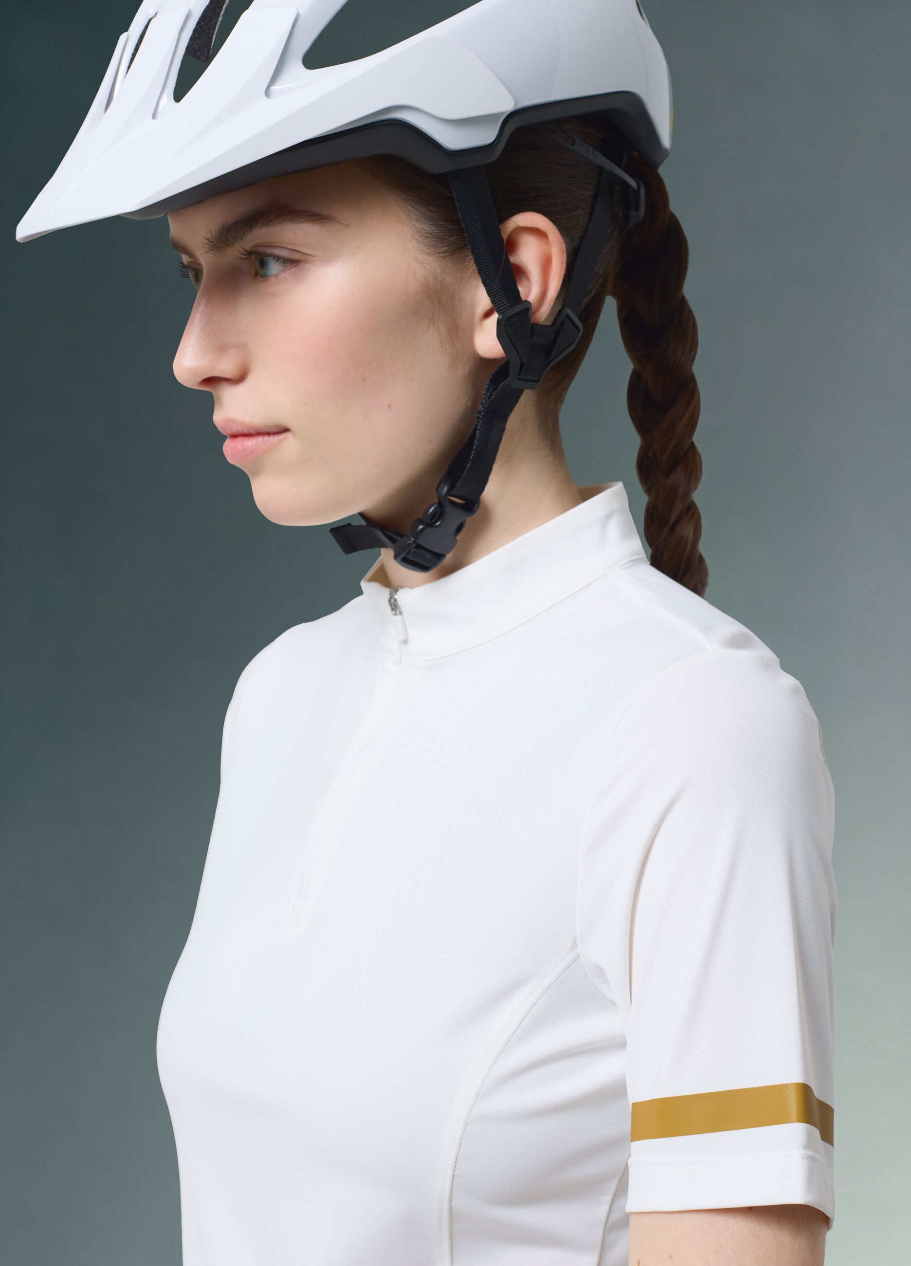 Wei&szlig;es ALTAVIA BIKE Funktions-T-Shirt aus Stretchgewebe