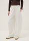 White Stretch Cotton Baggy Trousers_1