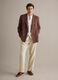 Brown Pure Linen Regular Fit Blazer_1