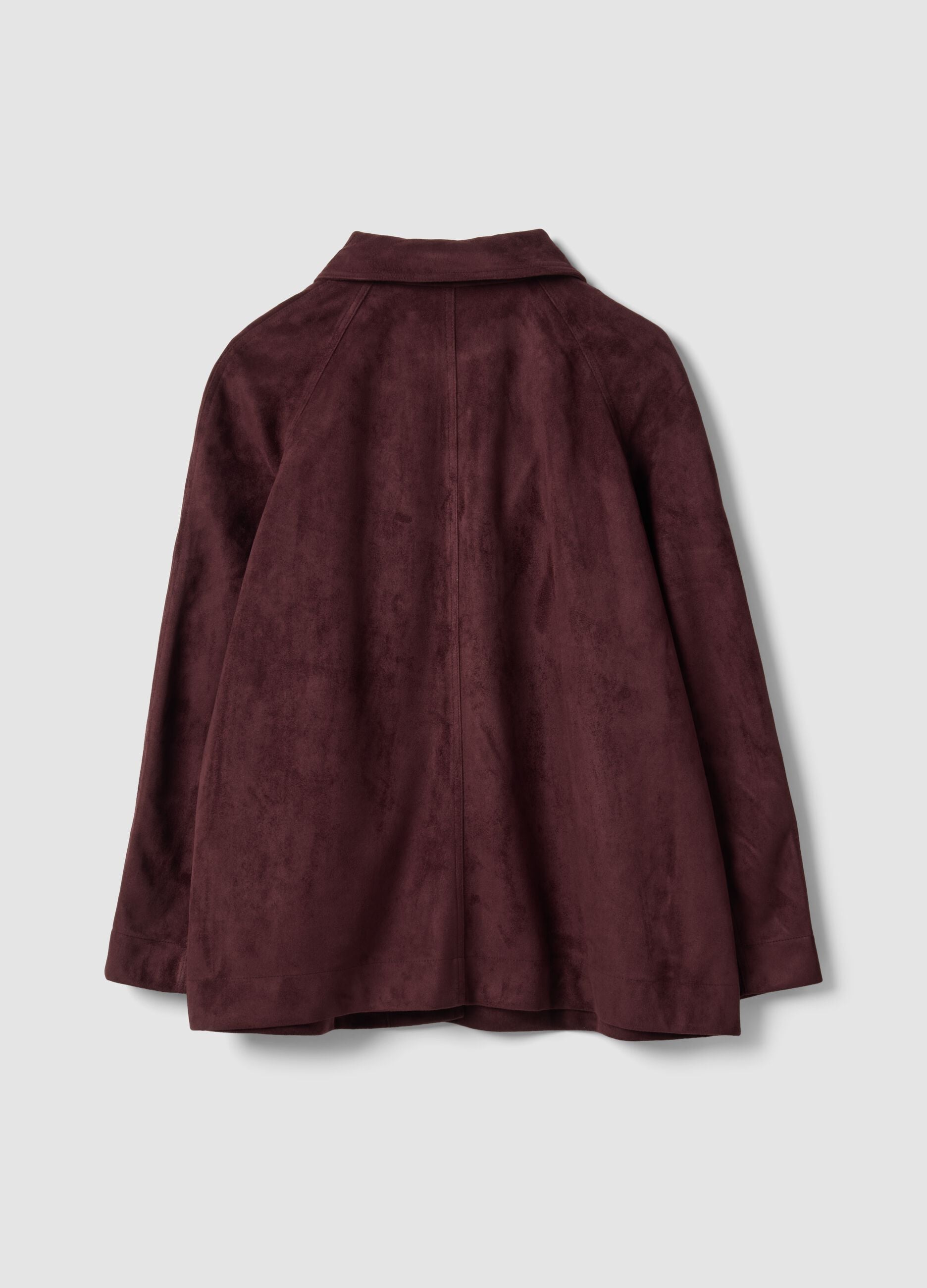 Purple regular-fit jacket with button fastening