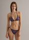 Multicolour striped stretch triangle bikini top_2