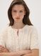 Beige pure cotton cable-knit cardigan, regular fit_0
