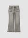 Girls&rsquo; grey flared jeans in stretch cotton_3
