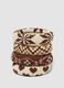 Conjunto de el&aacute;sticos bege com padr&atilde;o jacquard_0