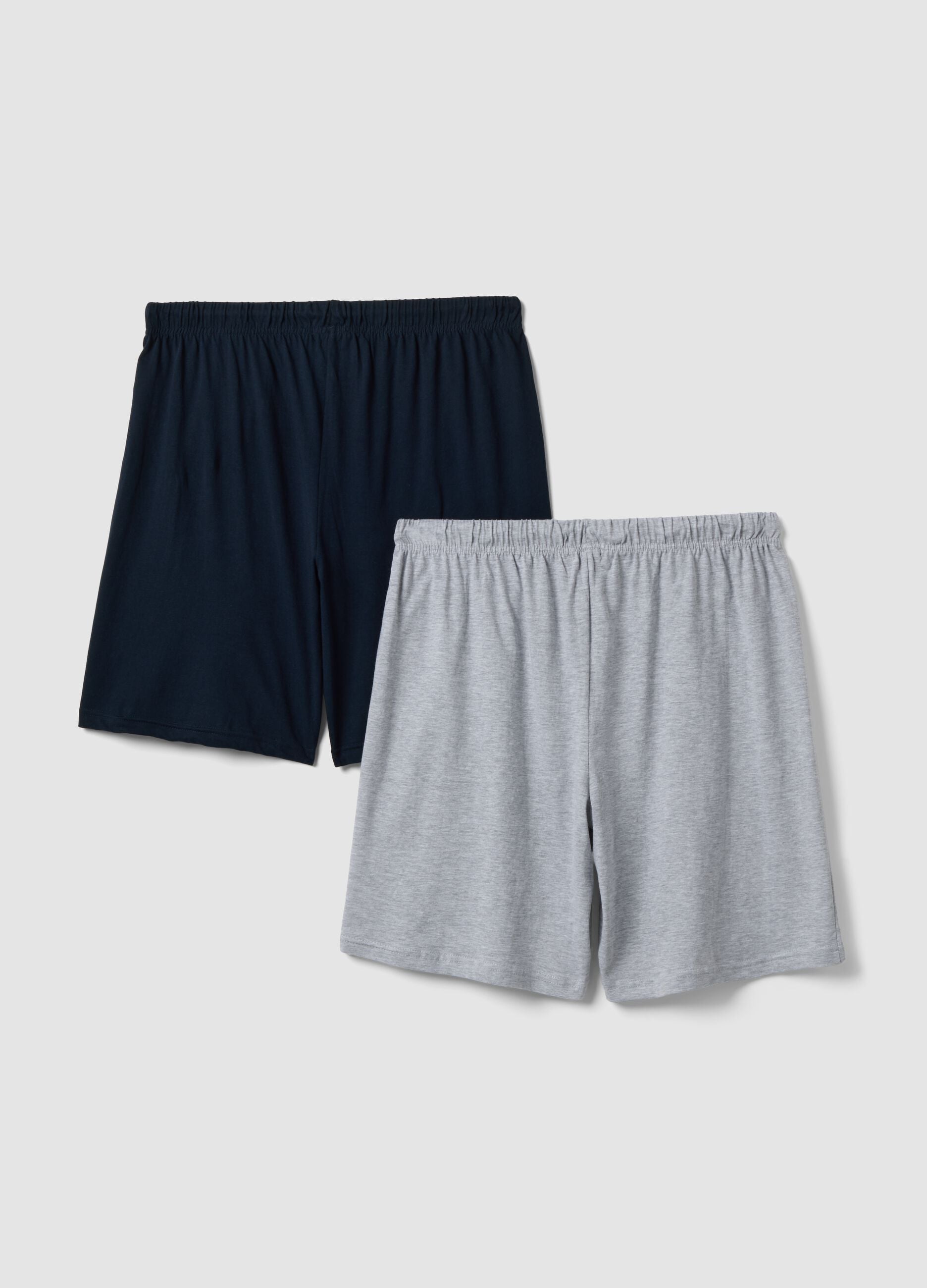 2-pack of multicolour organic cotton pyjama shorts