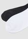 Five-pack of white and black ankle socks in stretch cotton blend_2