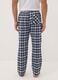 White and blue checked organic cotton flannel pyjama trousers_3