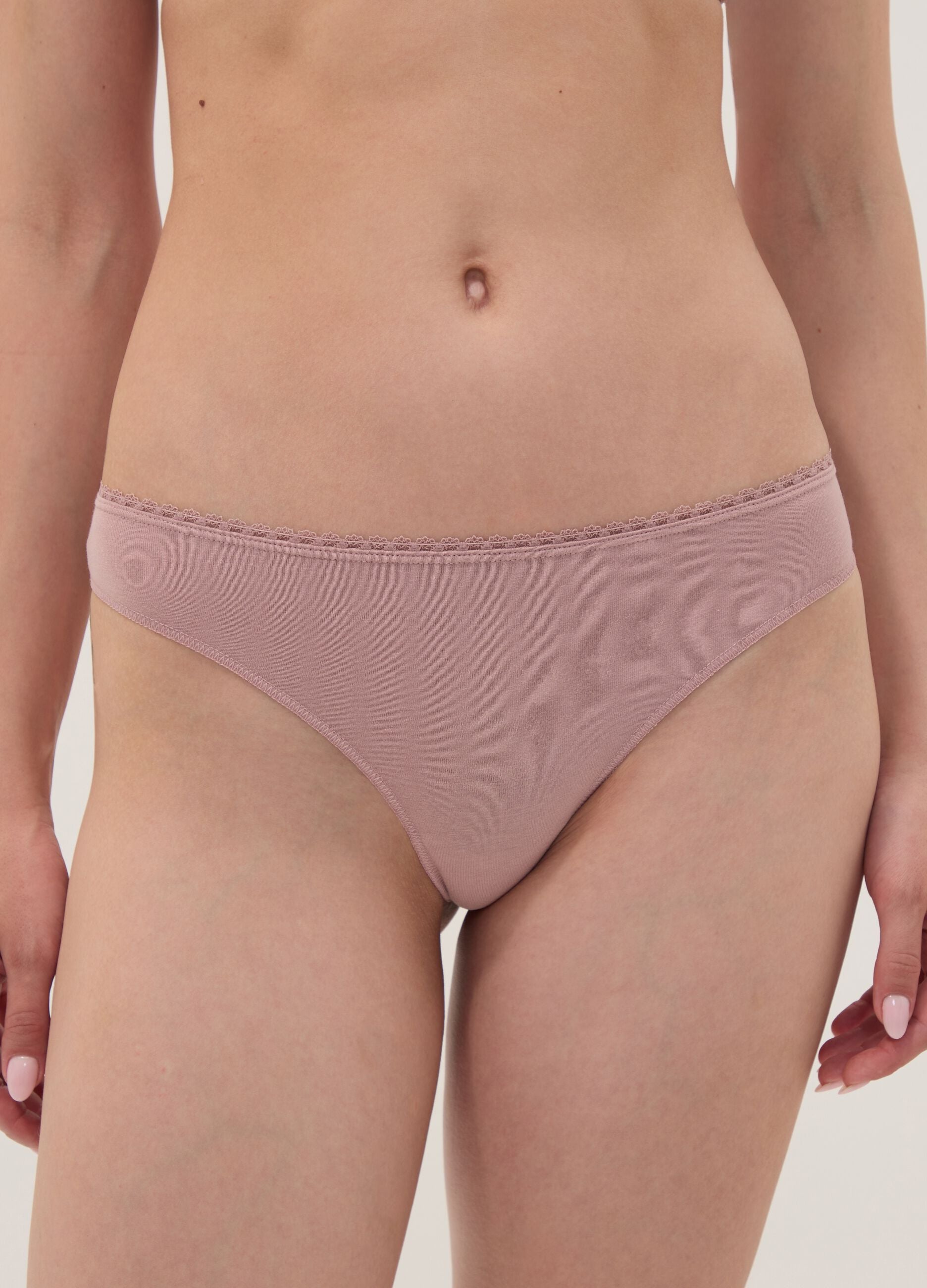 3-pack of multicolour Brazilian briefs in stretch organic cotton