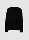 Black crew-neck jumper in pure merino wool, regular fit_2