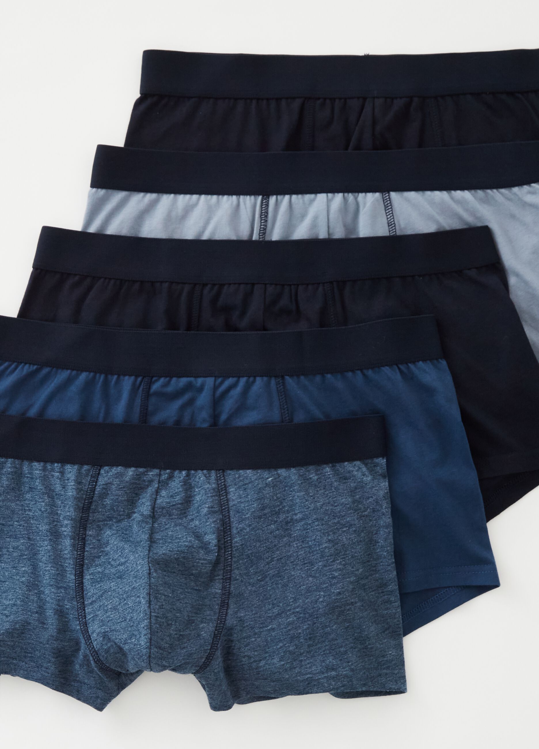 Five-pack boxers in organic cotton