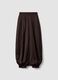 Braune Baggy-Fit-Hose mit elastischen B&uuml;ndchen_0