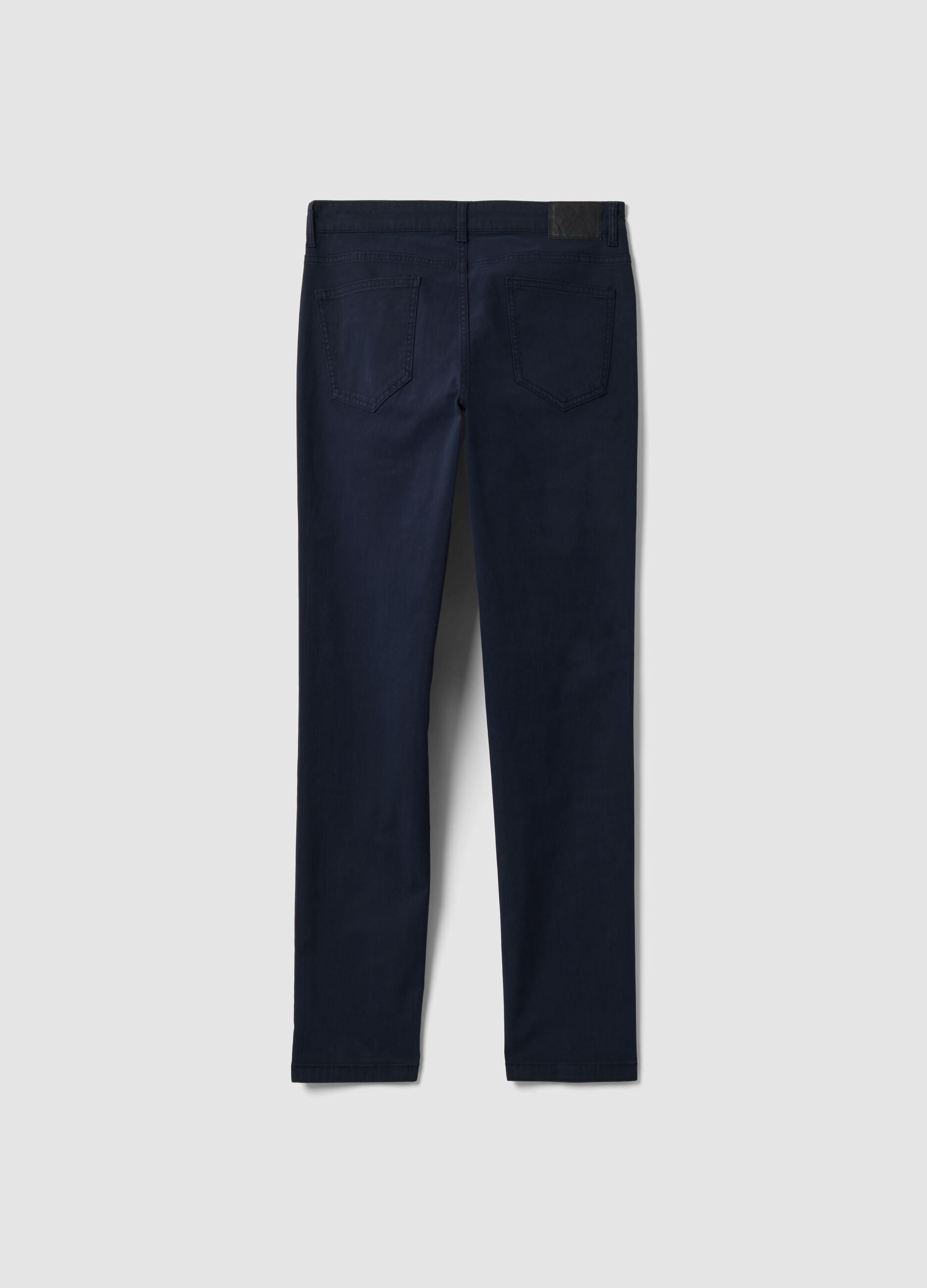 Blaue Slim-Fit Five-Pocket-Hose aus Stretch-Baumwolle