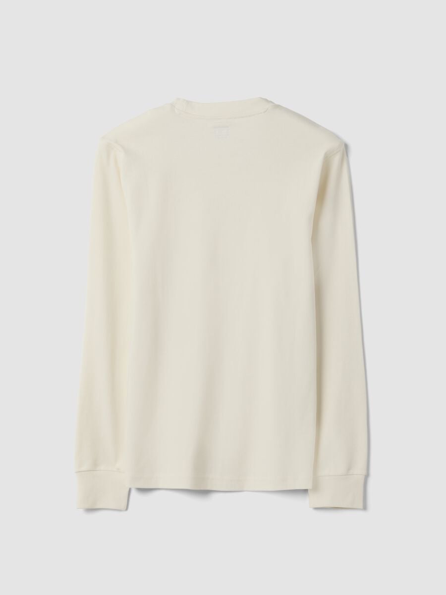 T-shirt bianca in puro cotone girocollo regular fit_2
