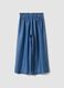 Girls' blue culotte jeans in pure lyocell regular fit_1