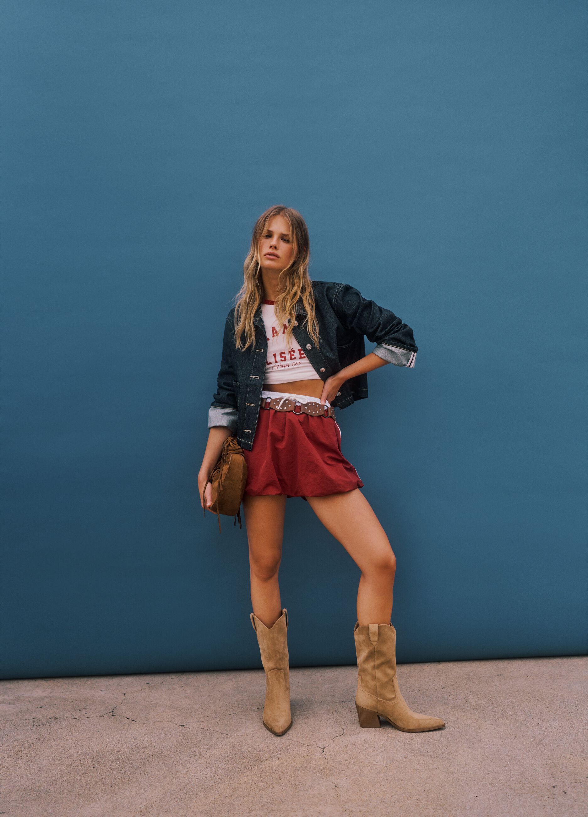 Blue pure cotton jacket regular fit