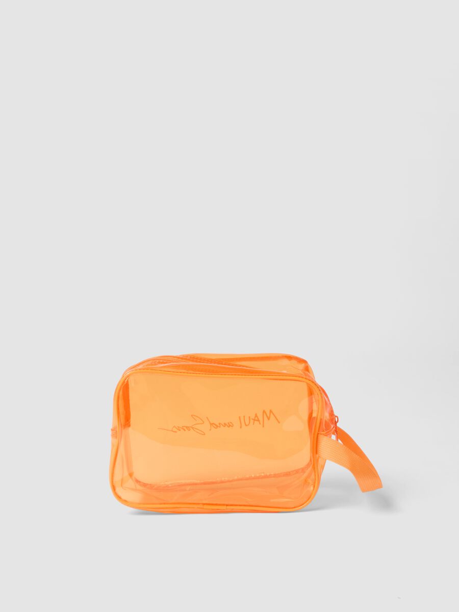 Oranger Kulturbeutel mit Reissverschluss_1