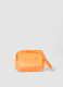 Orange toiletry bag with zip closure_1