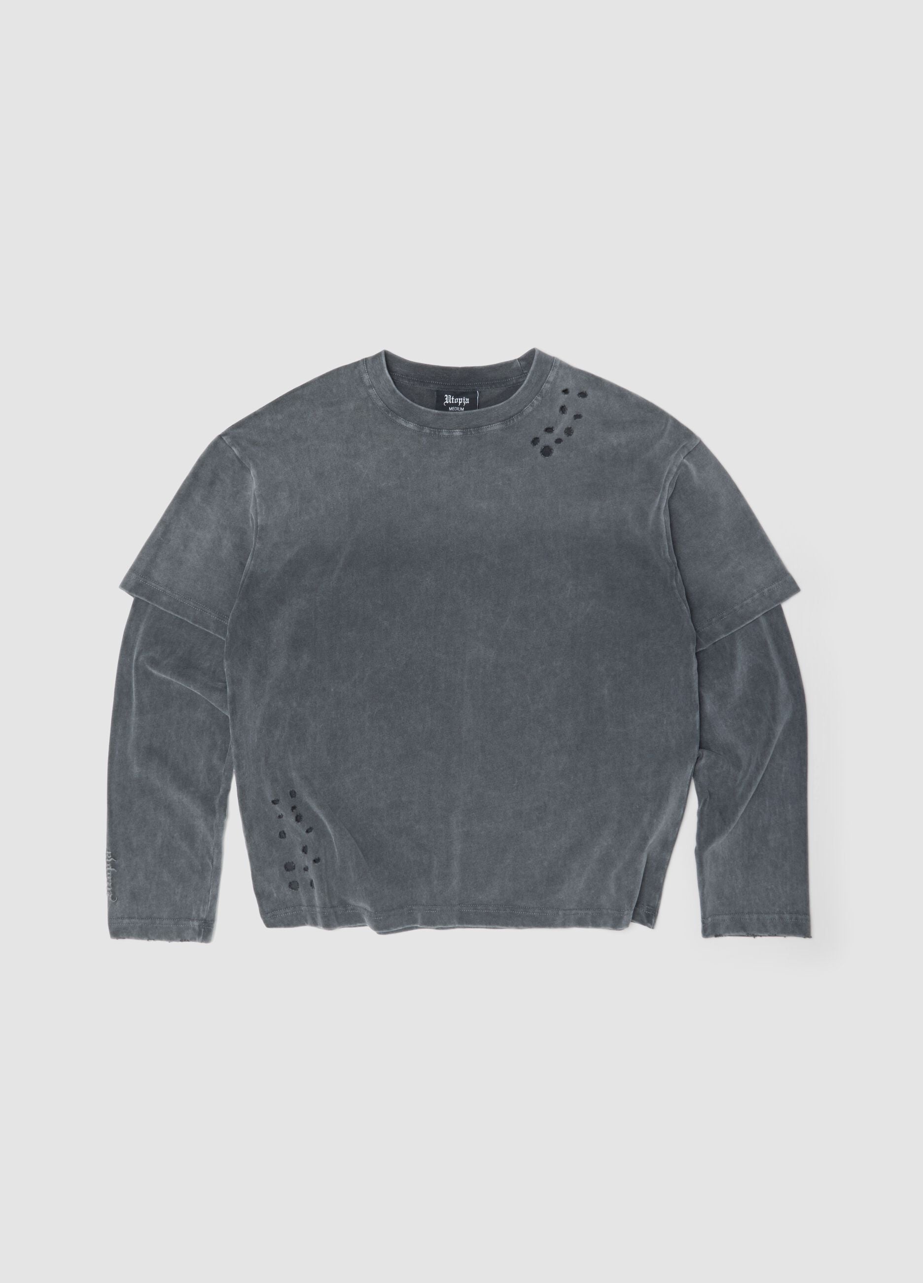 Double Longsleeve Sunfaded Grey