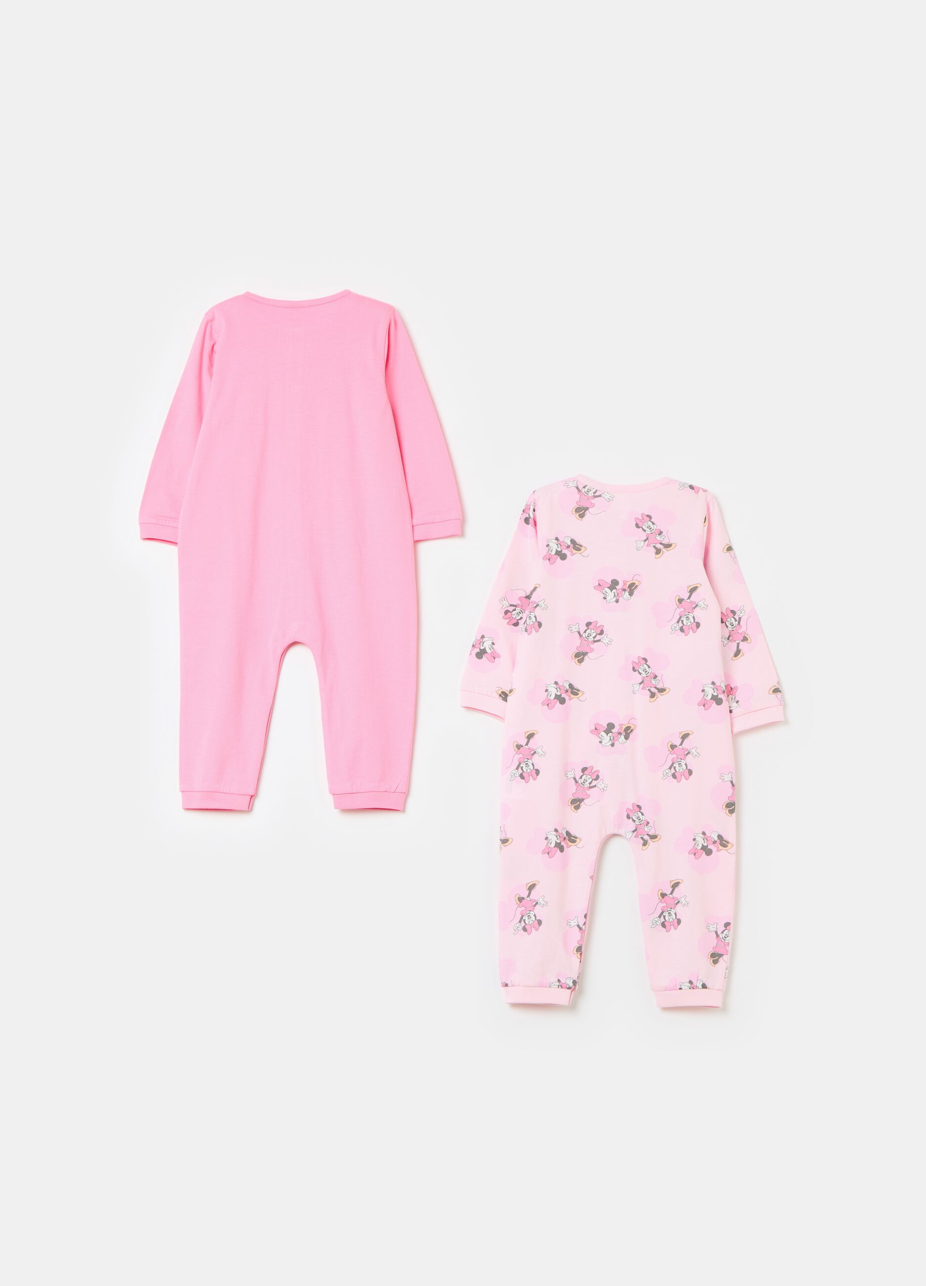 Two-pack organic cotton onesies with Minnie Mouse print