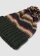 Multicolour beanie with pom pom_1