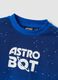 T-shirt azul em algod&atilde;o puro com estampado Astro Bot, relaxed fit_2