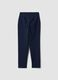 Blue slim-fit stretch viscose chino trousers_6
