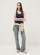 Blue pure cotton vest top_1