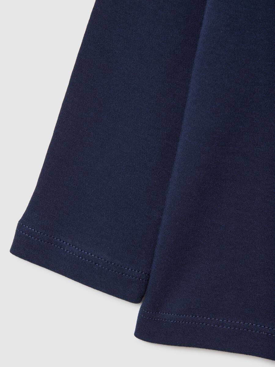 Long sleeve blue cotton shirt_3