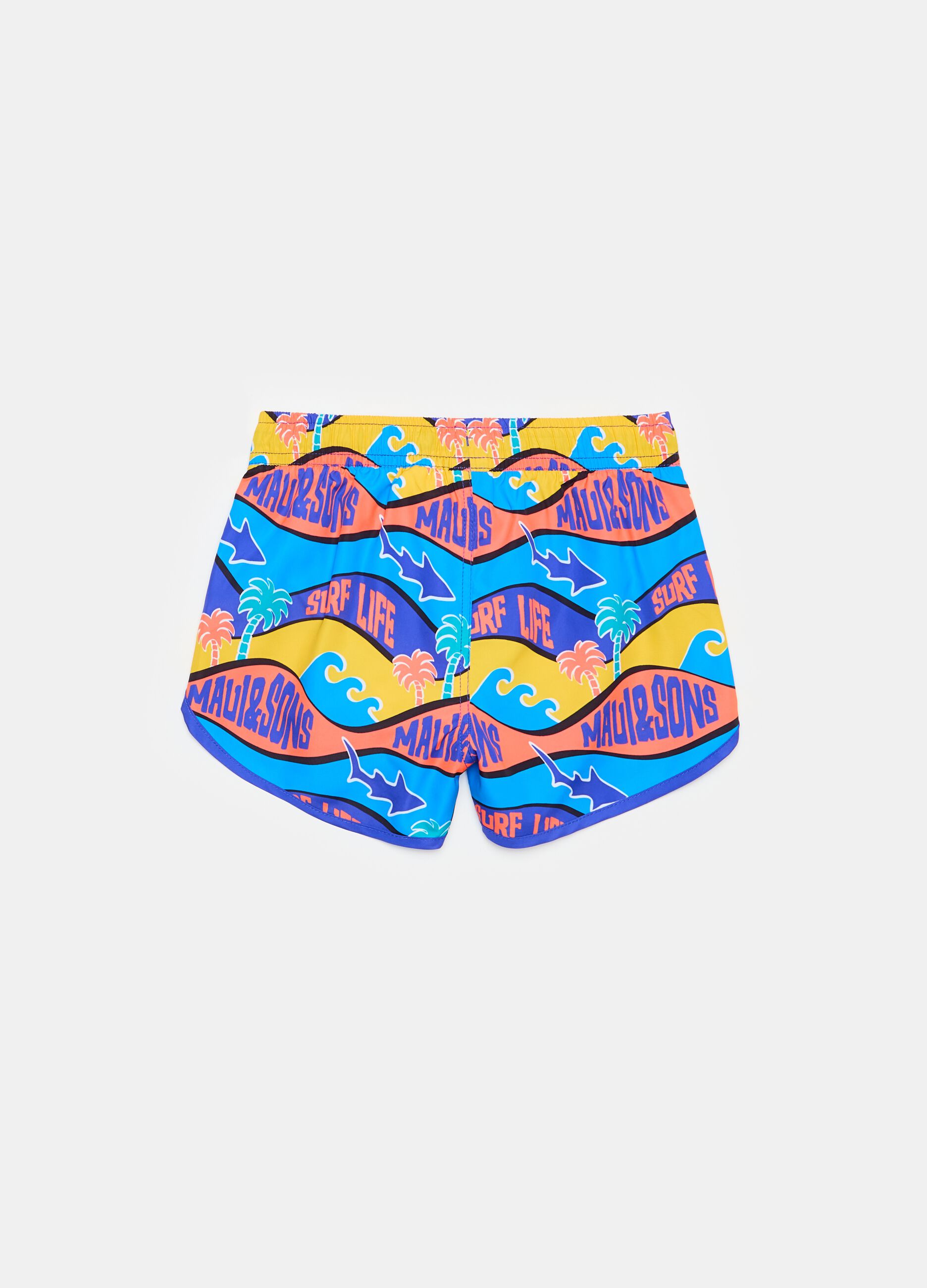 Swimming trunks with all-over print