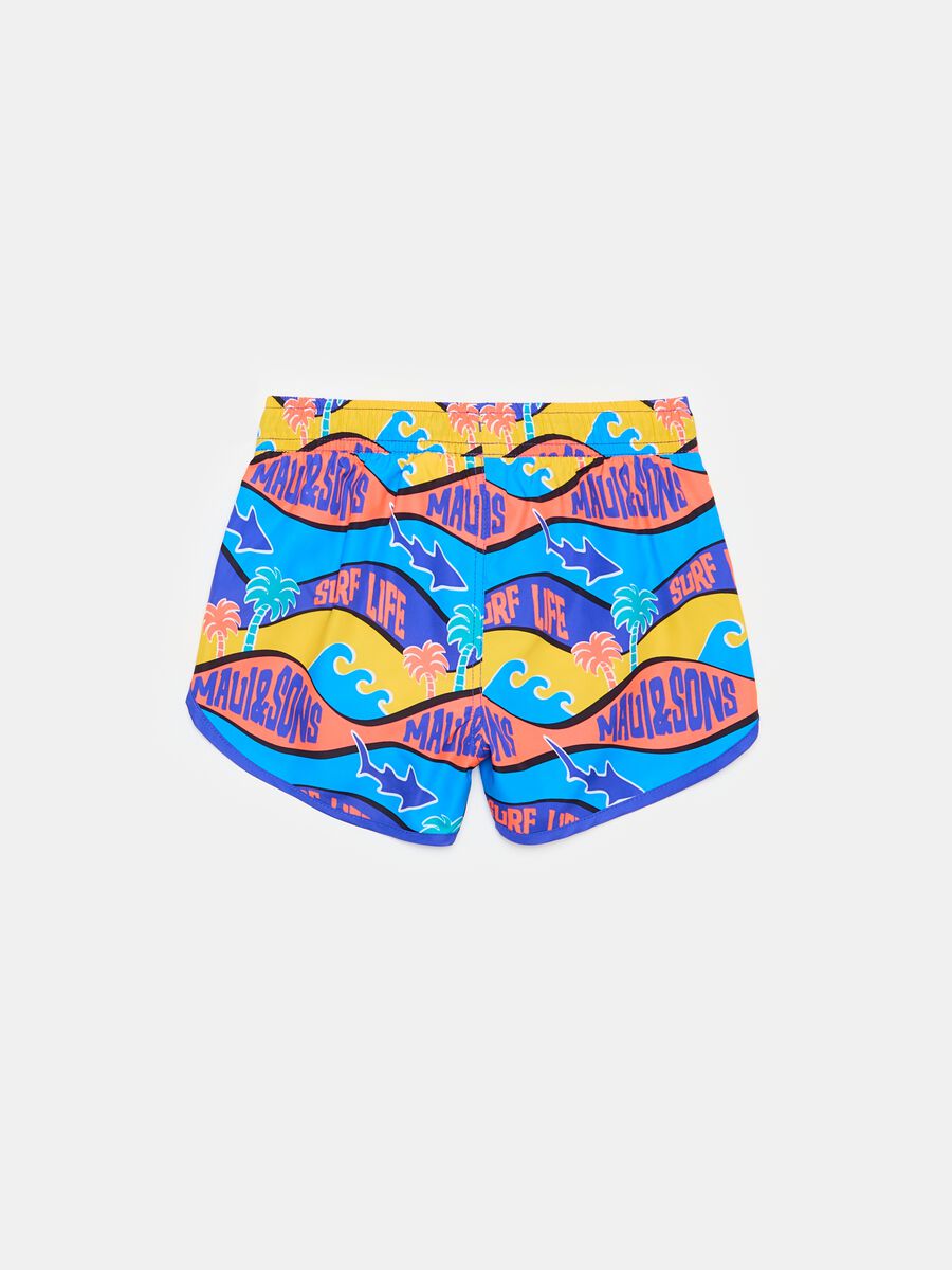 Swimming trunks with all-over print_1