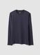 Grey long-sleeve crew-neck T-shirt in pure organic cotton_0
