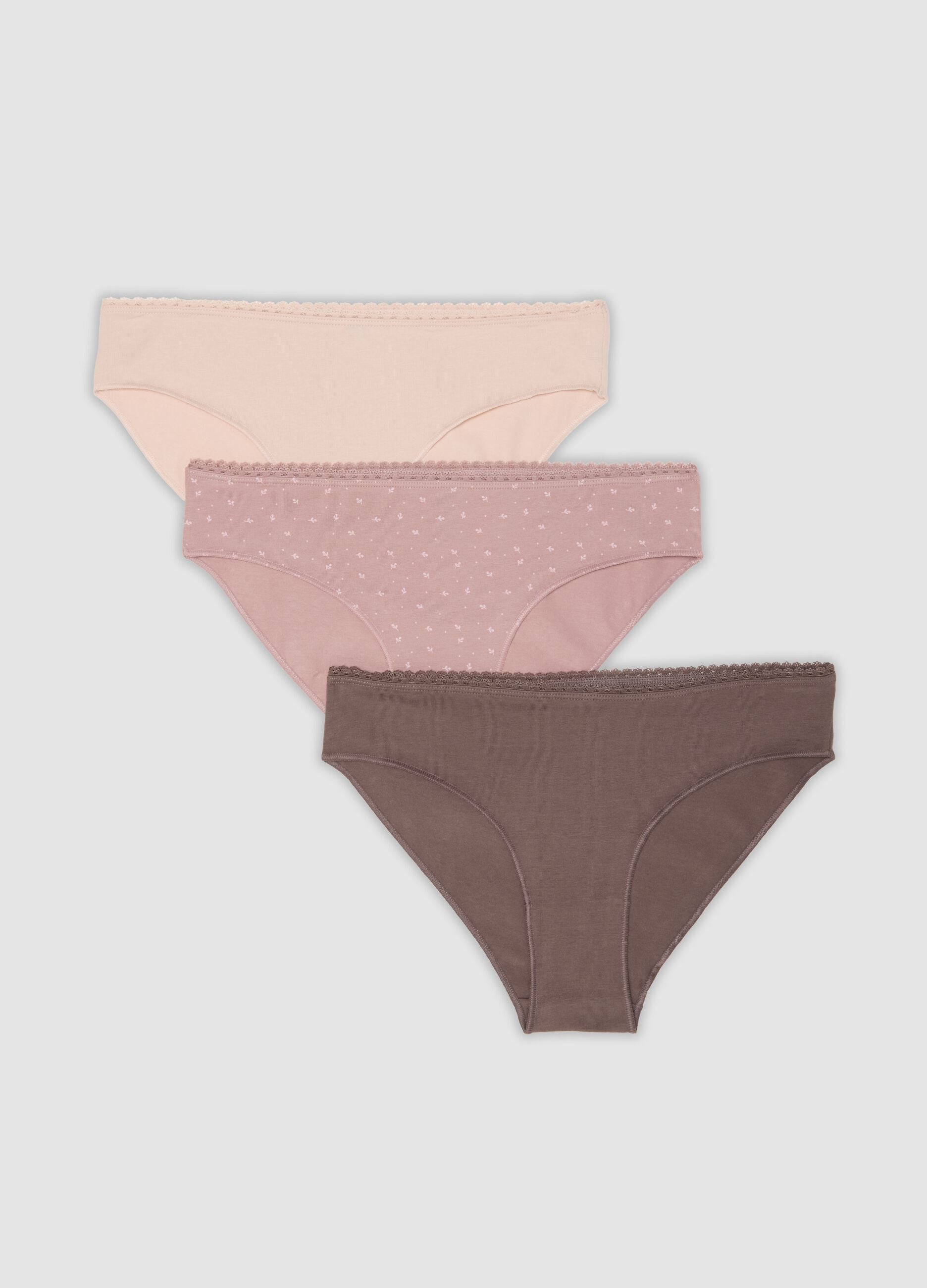 3-pack multicolour organic stretch cotton briefs