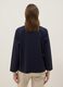 Blue long-sleeved regular-fit stretch cotton blouse_2