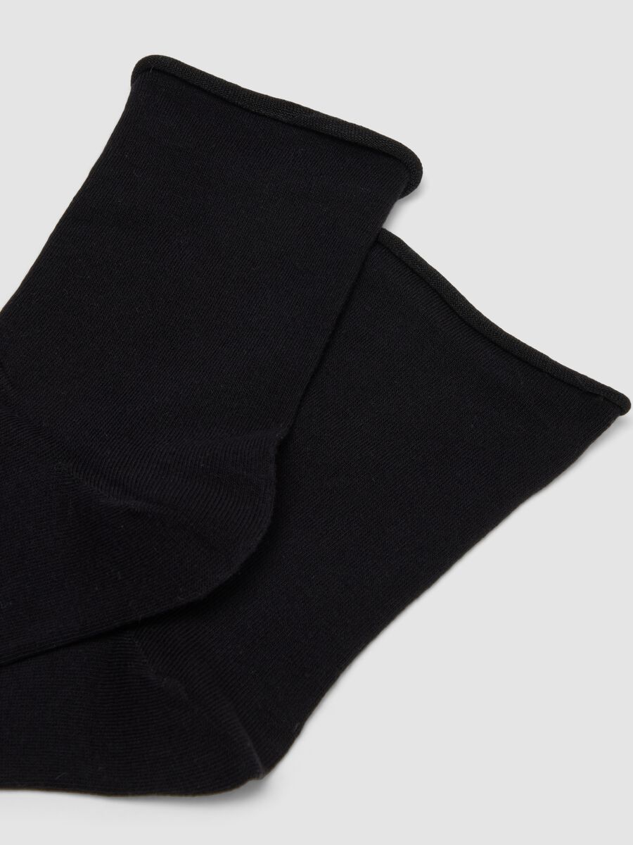 2er-Pack schwarze Socken aus Jersey-Mix mit Bio-Baumwolle_2