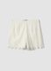 White pure cotton broderie anglaise shorts_4
