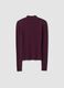 Purple ribbed viscose-blend top with high neck_6