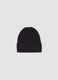 Blue knitted beanie with turn-up_0