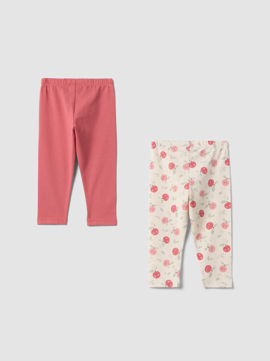 Bipack leggings multicolor in cotone organico elasticizzato per bimba_1