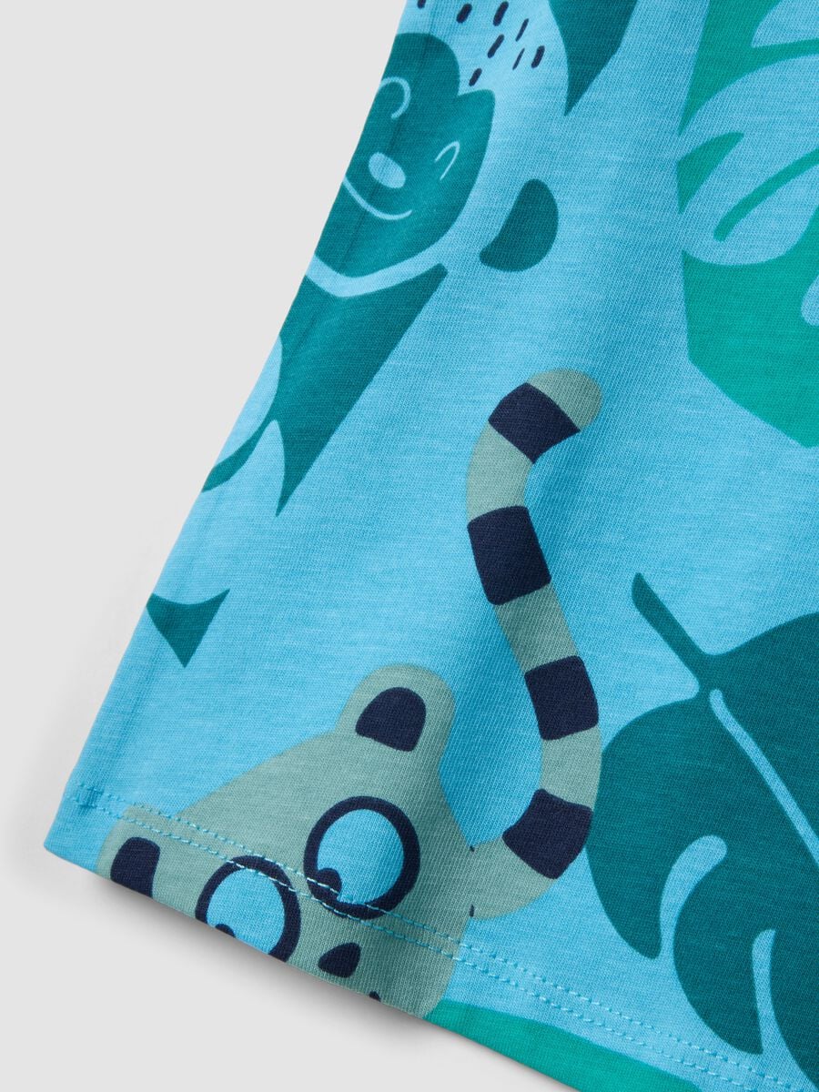 Light blue organic cotton vest with all-over print_3