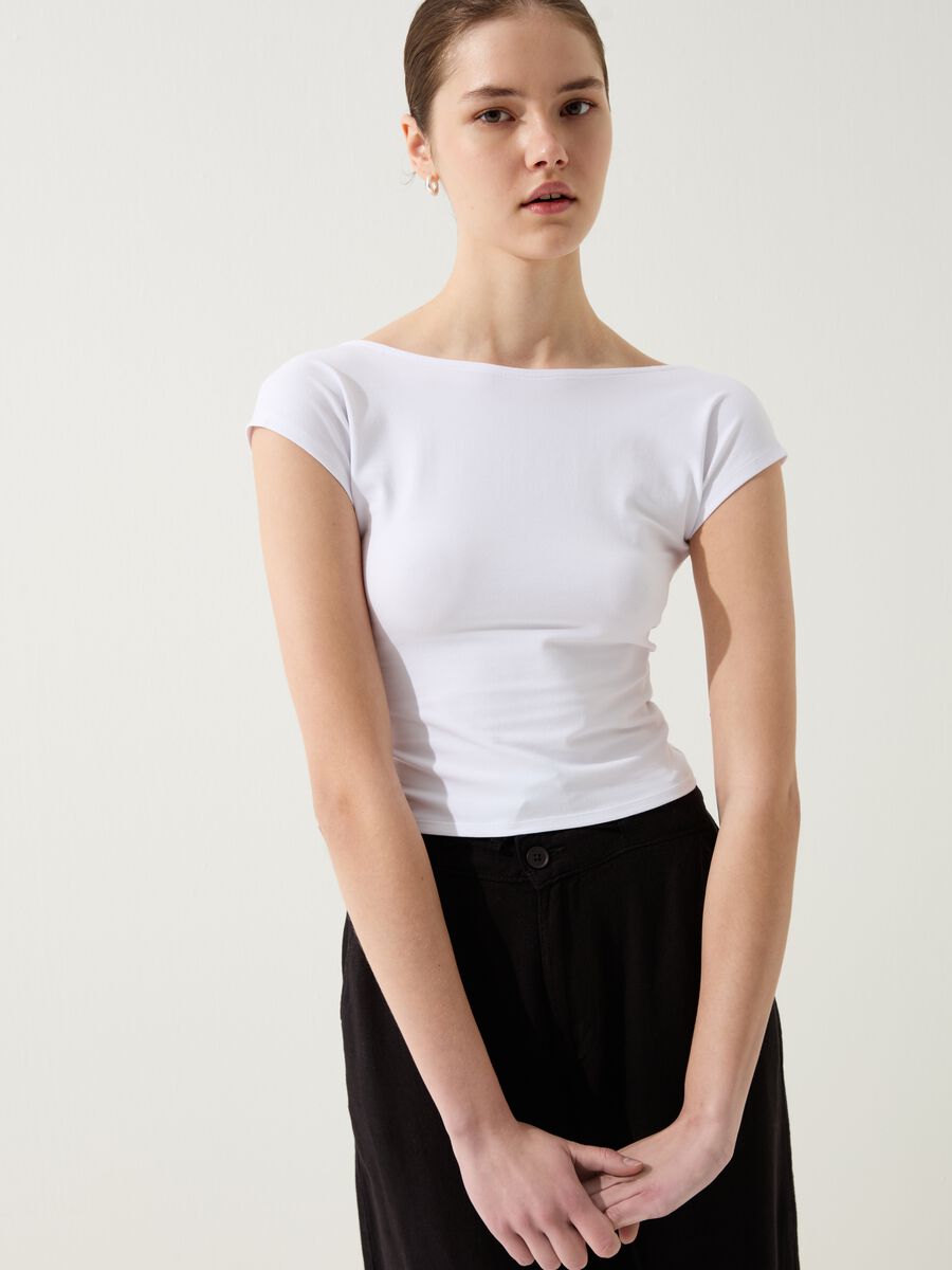 Lurex T-shirt with bare back_2