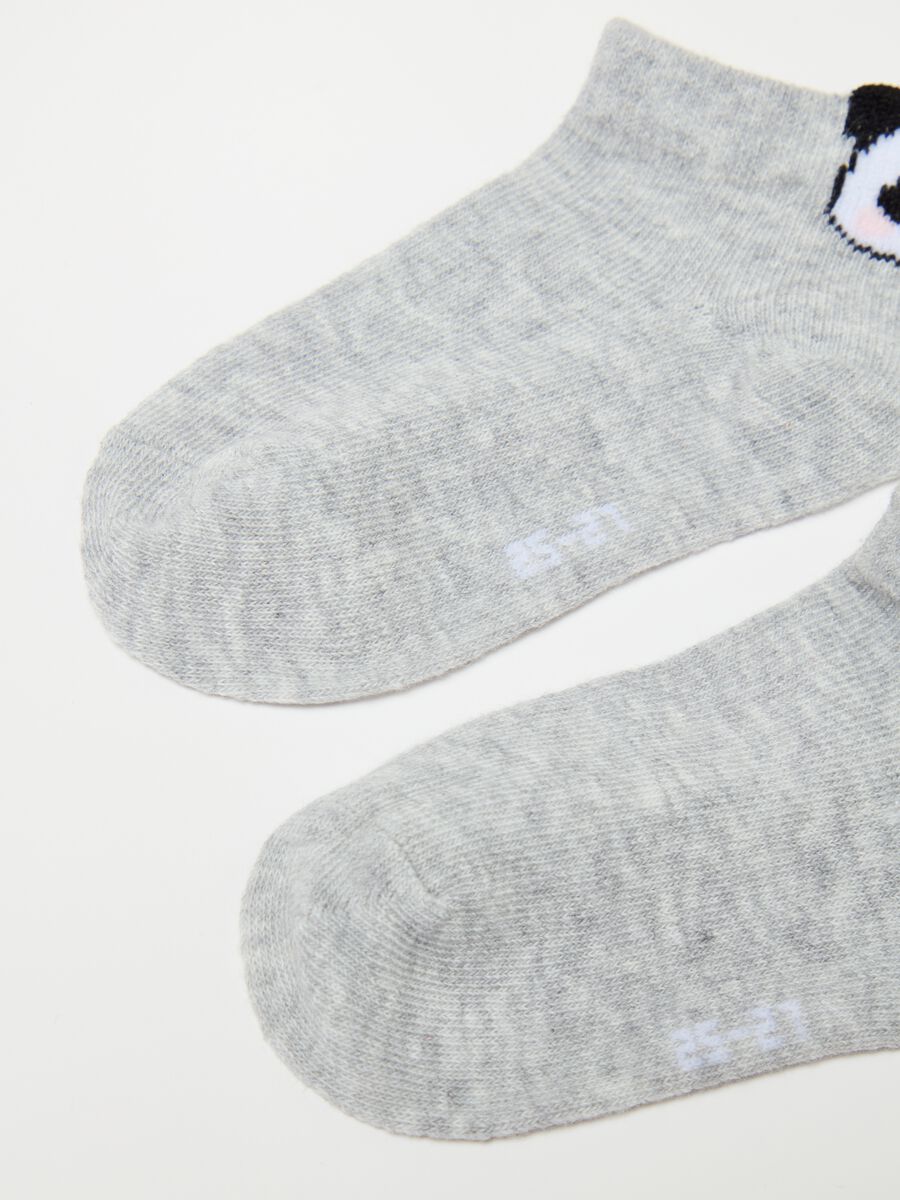 Three-pair pack socks in organic cotton with panda_1
