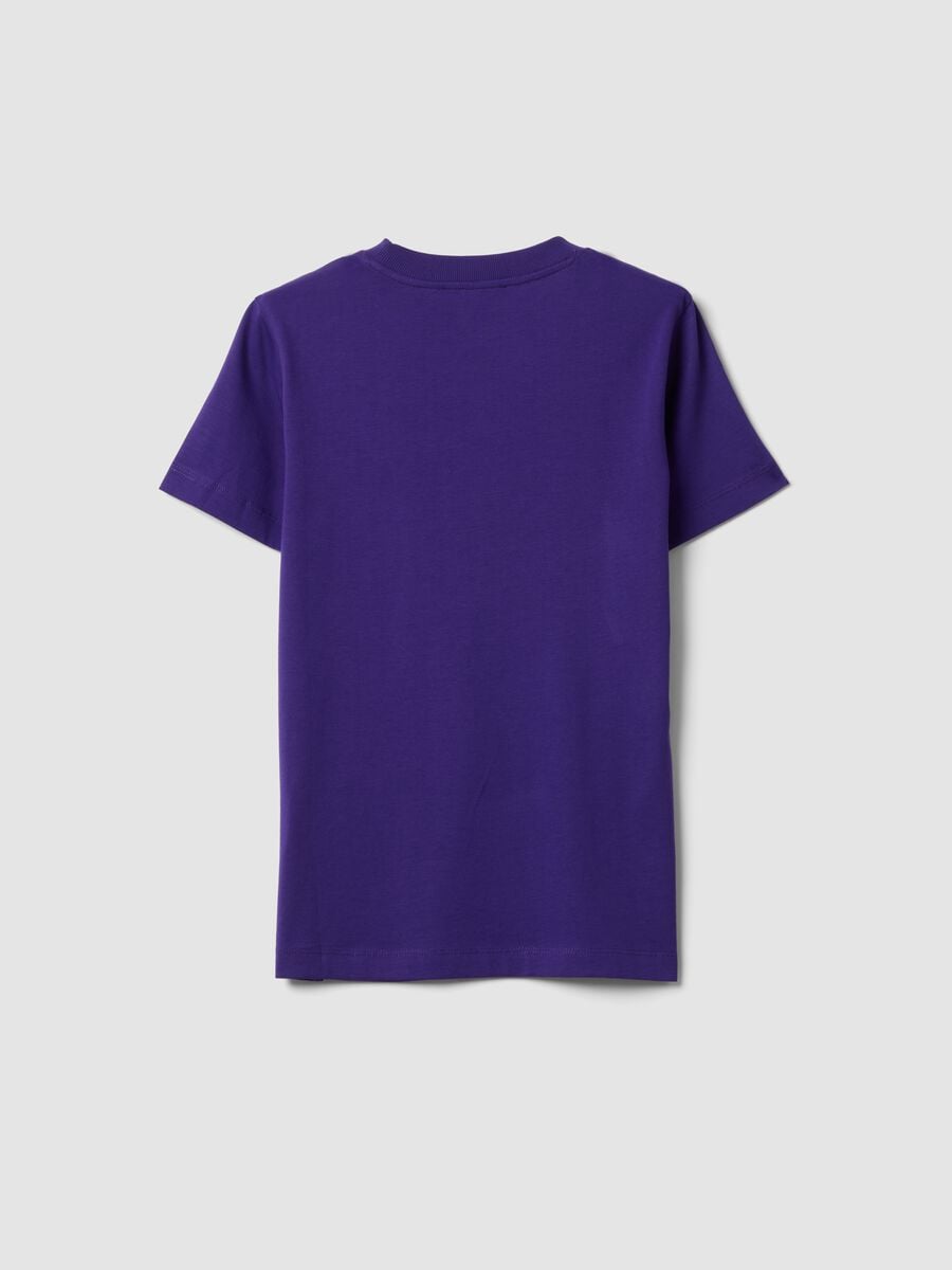 Purple crew-neck Supima cotton T-shirt, regular fit_1