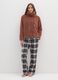 Multicolour regular fit cotton blend pyjama trousers_0