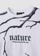 White pure cotton T-shirt with Nature slogan_2