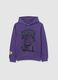 Boys' Oversized Cotton Blend Lakers Purple Hoodie_3
