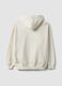 White cotton-blend hoodie with Chicago Bulls print_2
