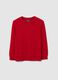 Children's red pure cotton oversized jumper_0